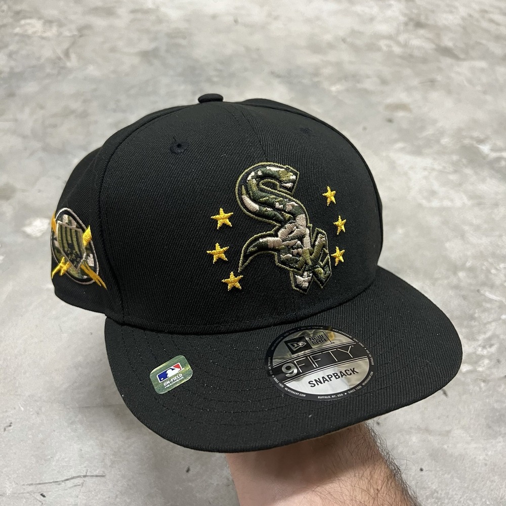 Chicago White Sox New Era Men's 9Fifty Black Camo Hat Armed Forces Day MLB